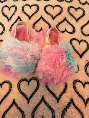 Soft fuzzy slippers